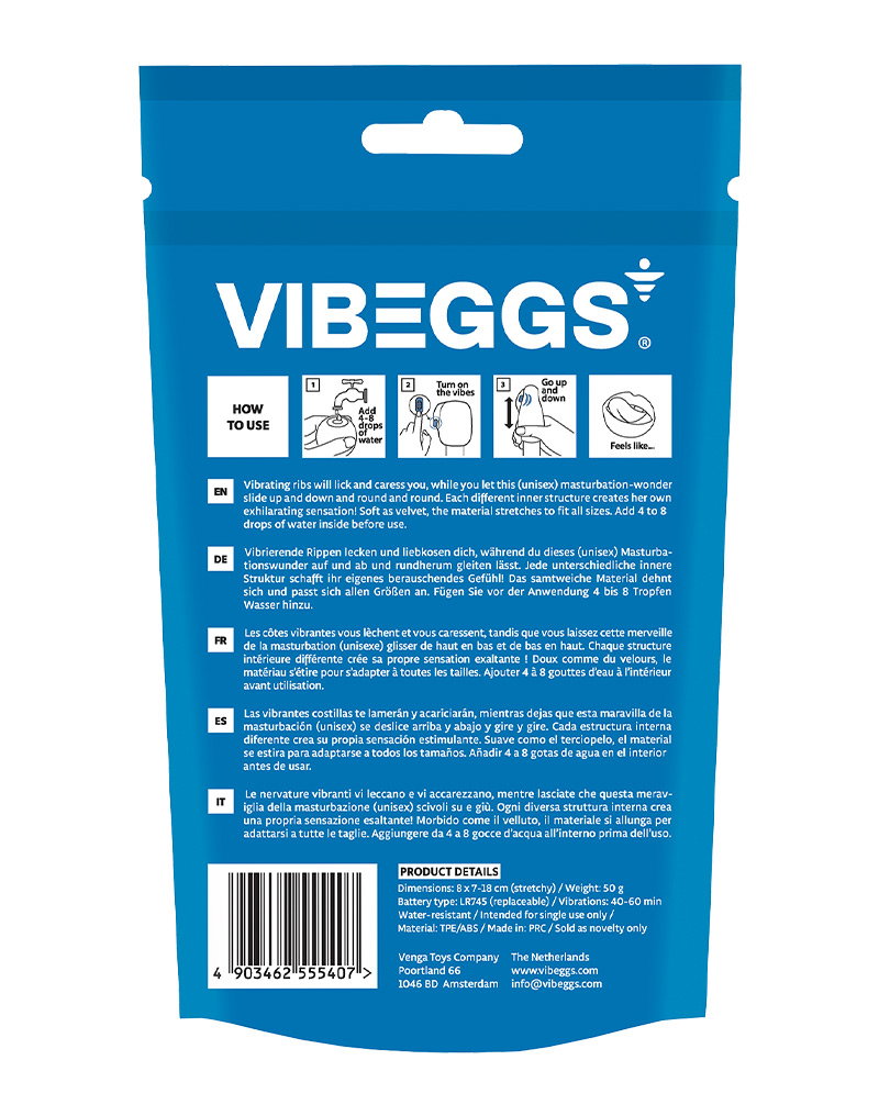4: VIBEGGS - Blow Misty - Vibrierende Masturbationshülle - Weiß