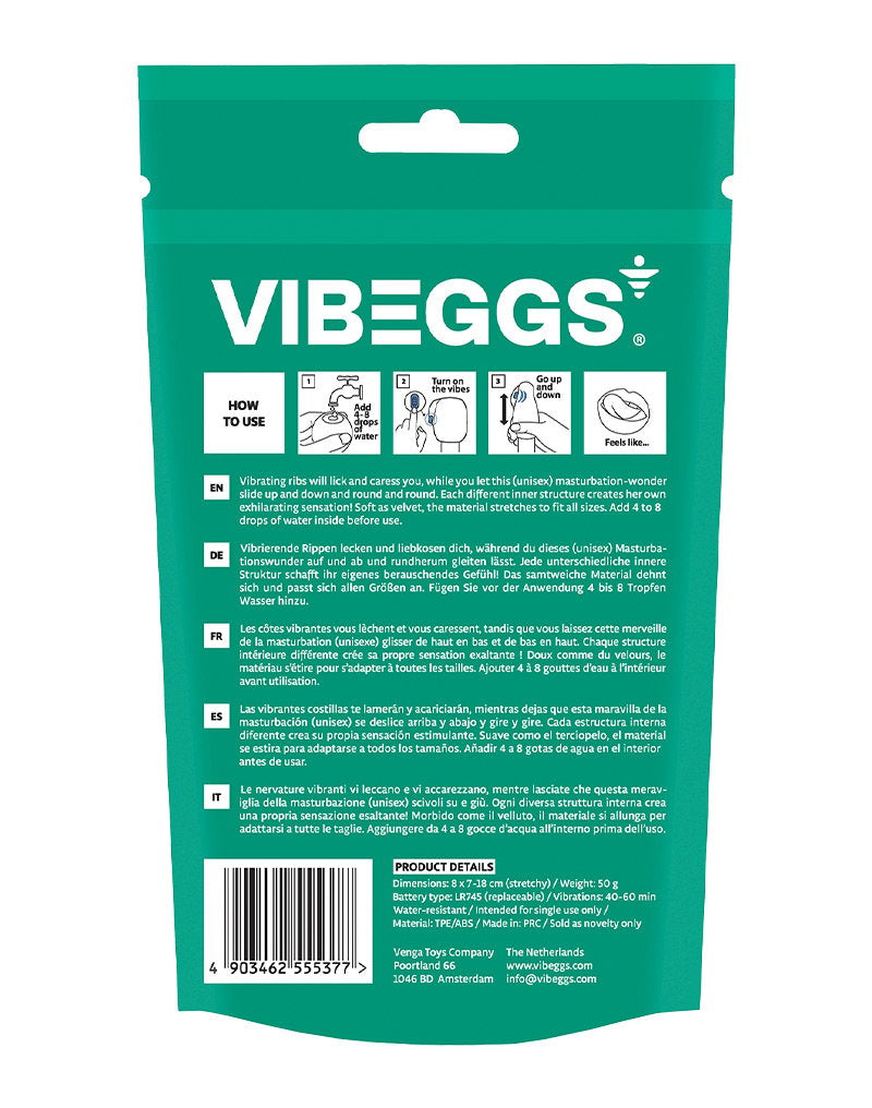 VIBEGGS - Ribs Delight - Vibrierende Masturbationshülle - Weiß