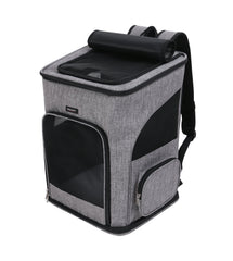 GRAUER BUNGALOW-RUCKSACK 36X30X43 CM