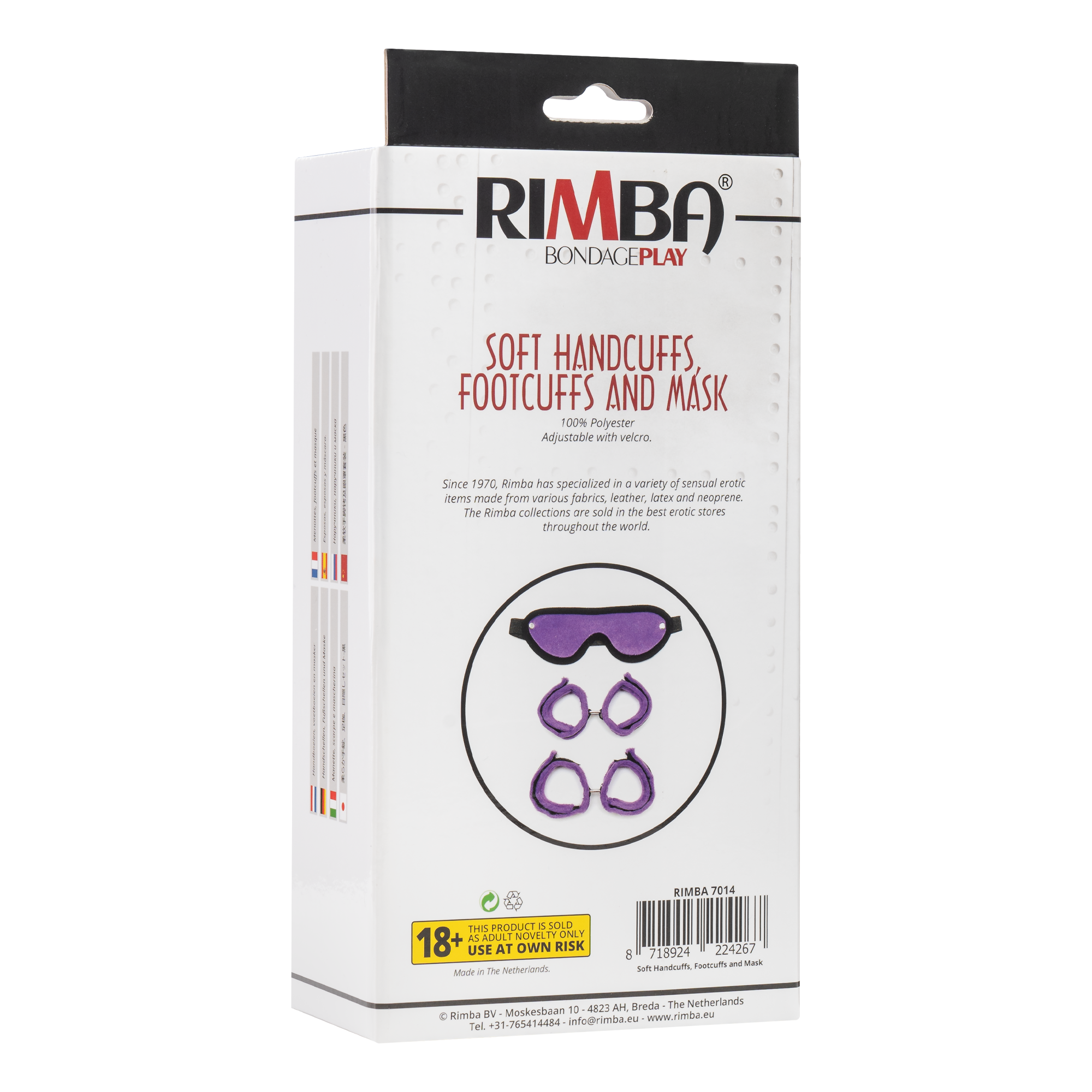 7: Rimba - Soft bondage Set mit Velkroband (3-teilig)