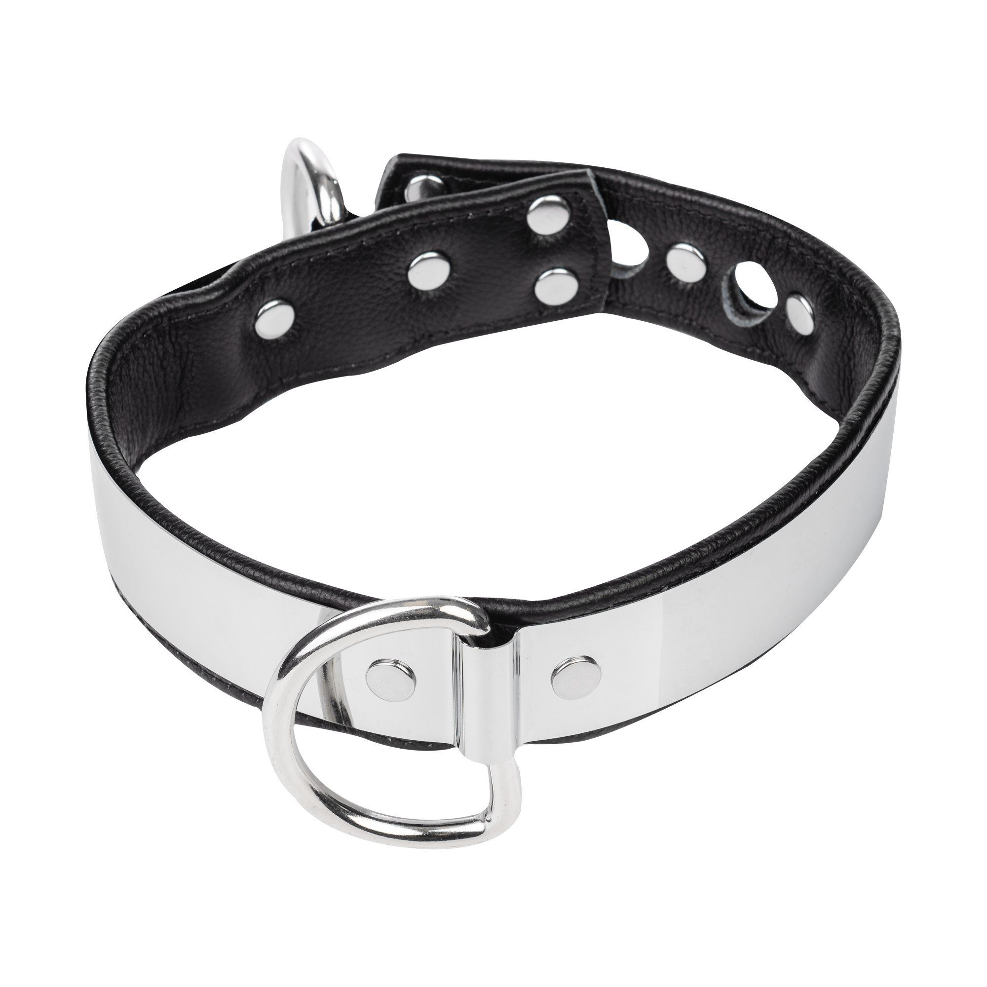 2: Rimba - Leder halsband mit metal und  Vorhängeschloss
