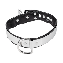 Rimba - Leder halsband mit metal und  Vorhängeschloss