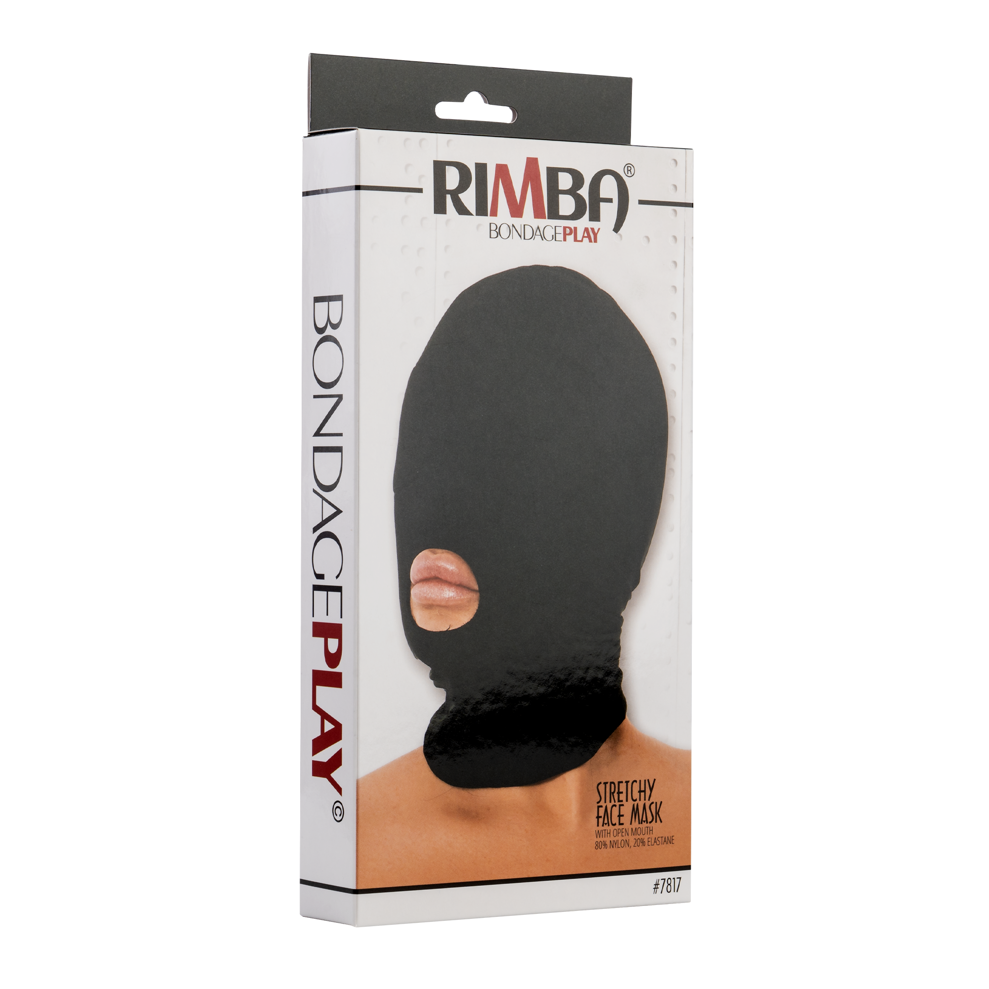 5: Rimba - Kopfmaske aus Stretchstoff mit Mund offen
