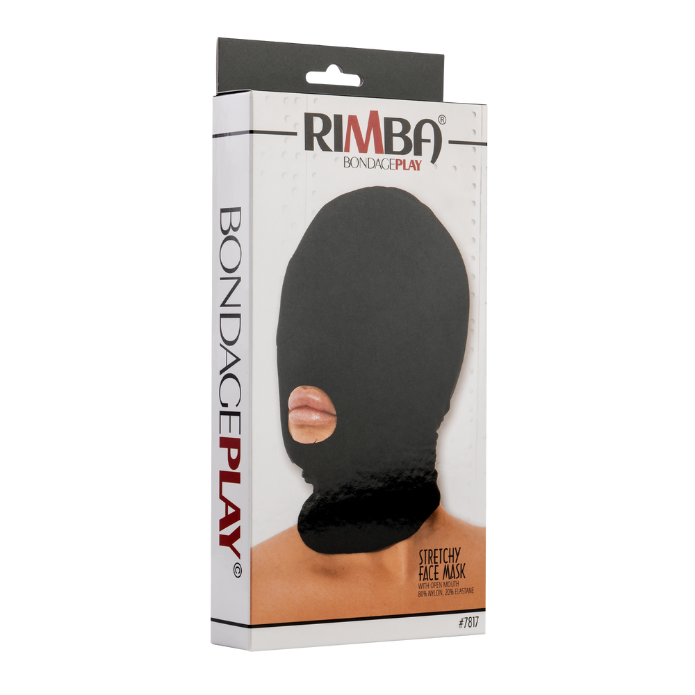 5: Rimba - Kopfmaske aus Stretchstoff mit Mund offen