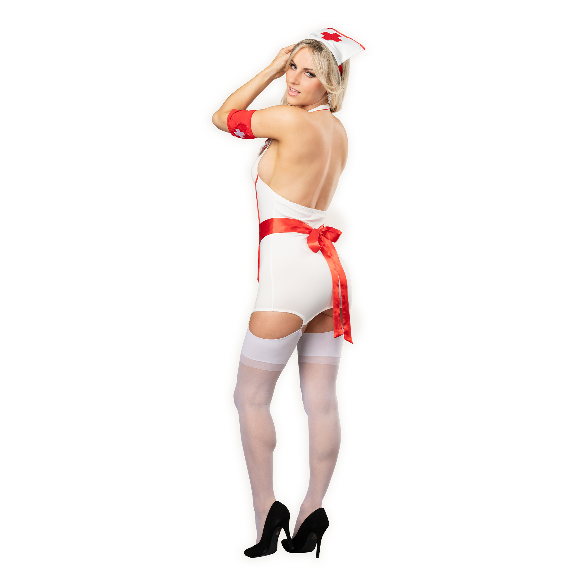 3: Amorable by Rimba – Krankenschwesteruniform – Weiß, Rot