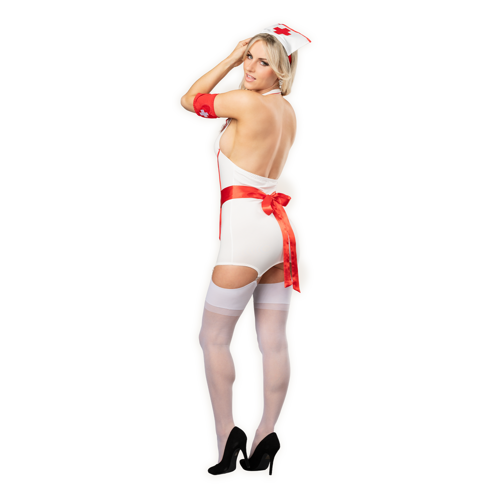 Amorable by Rimba – Krankenschwesteruniform – Weiß, Rot