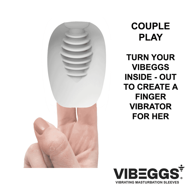 VIBEGGS - Twisty Tongues - Vibrierende Masturbationshülle - Weiß