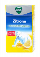 Wick Zitrone mit kühlendem Menthol Box ohne Zucker, 46 g