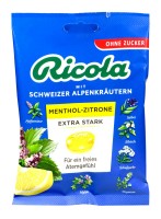 Ricola Menthol-Zitrone Extra Stark ZF, 75 g