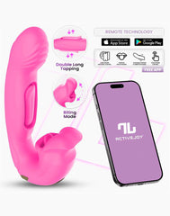 IY – Bimby – Beiß- und Doppelzungenklopf-Vibrator mit App – Pink