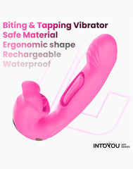 IY – Bimby – Beiß- und Doppelzungenklopf-Vibrator mit App – Pink