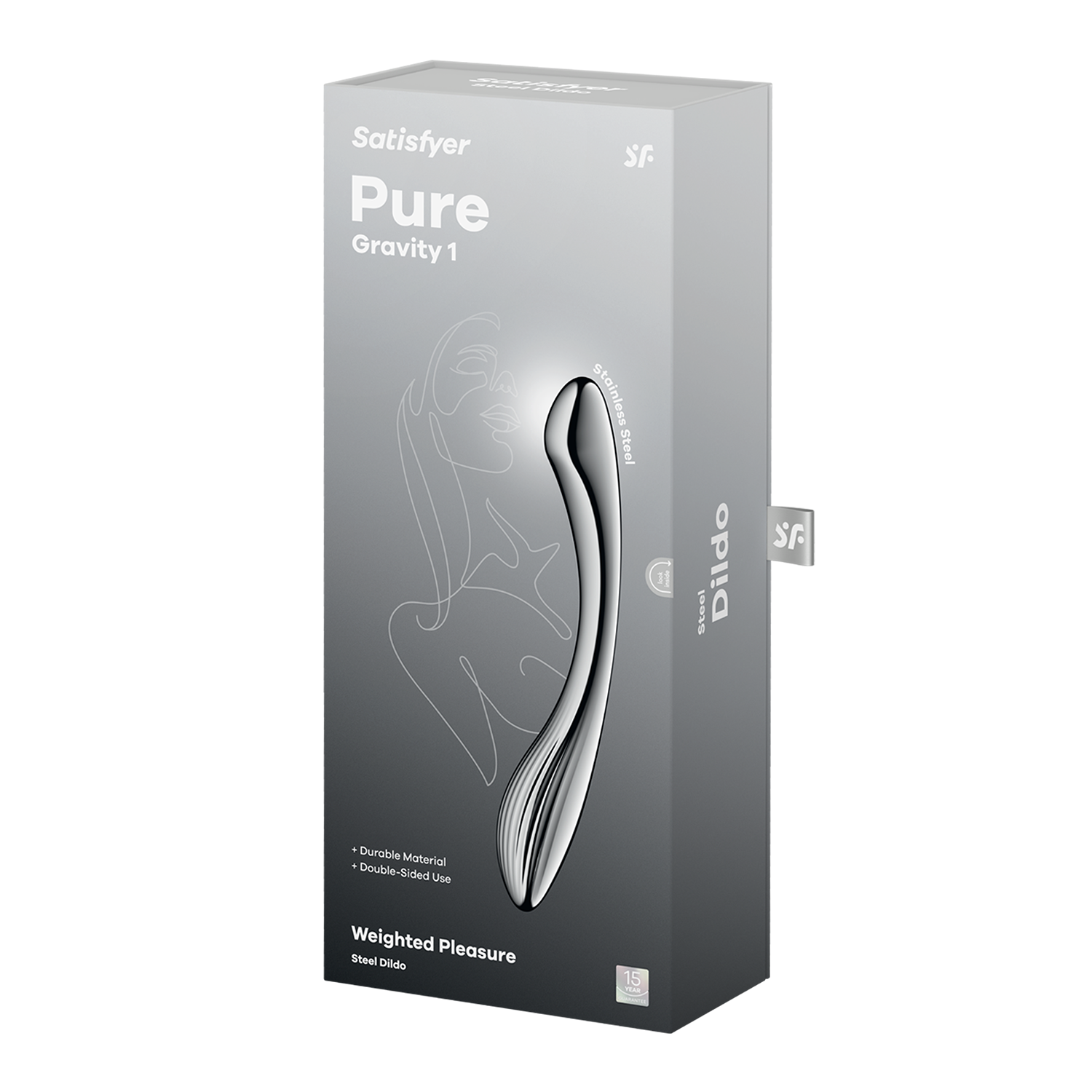 5: Satisfyer – Pure Gravity 1 – Edelstahl-Dildo
