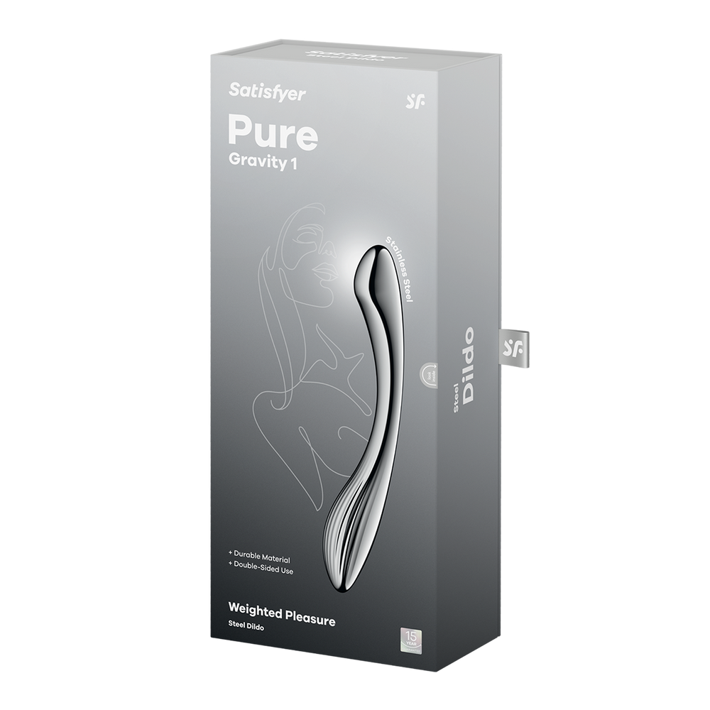 5: Satisfyer – Pure Gravity 1 – Edelstahl-Dildo