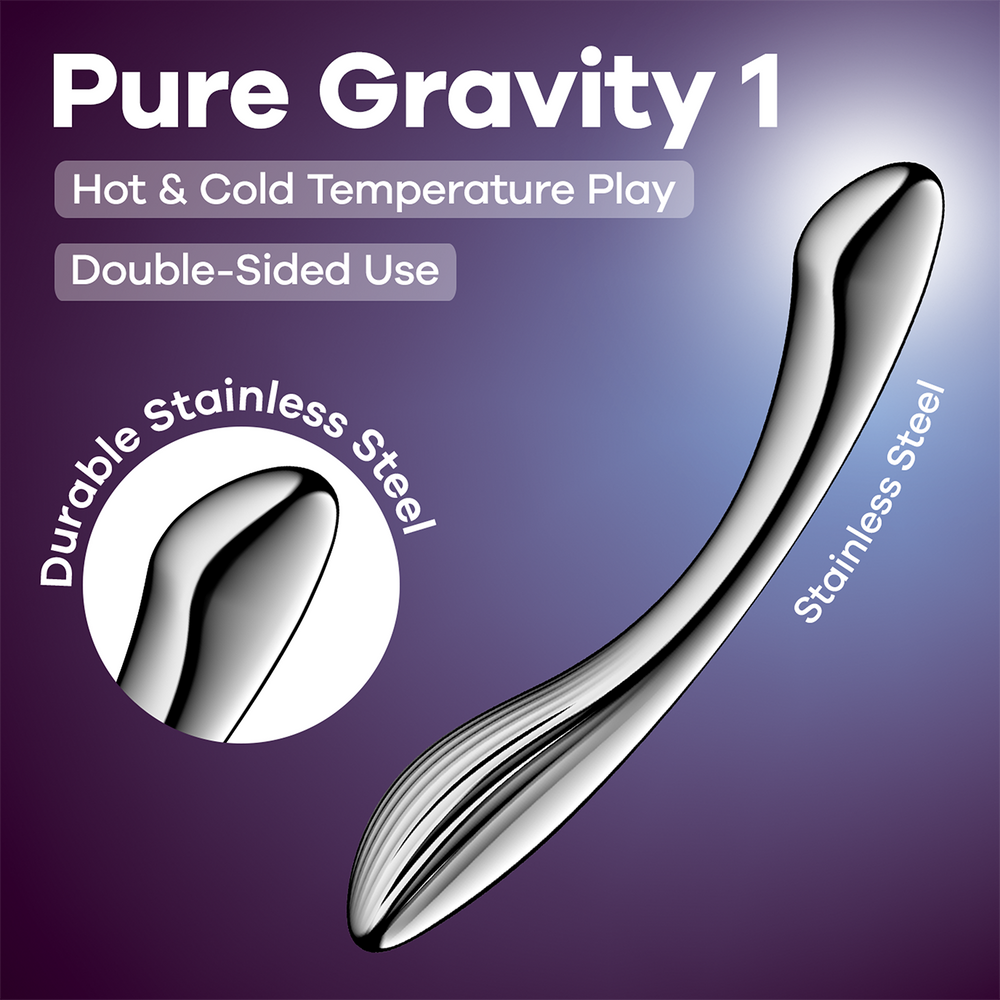 6: Satisfyer – Pure Gravity 1 – Edelstahl-Dildo