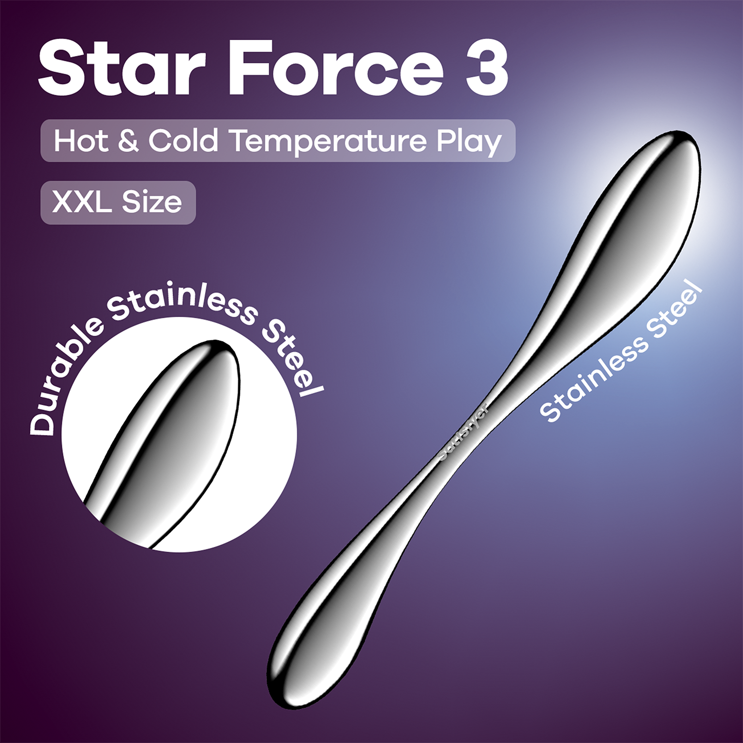 7: Satisfyer - Star Force 3 – Edelstahldildo