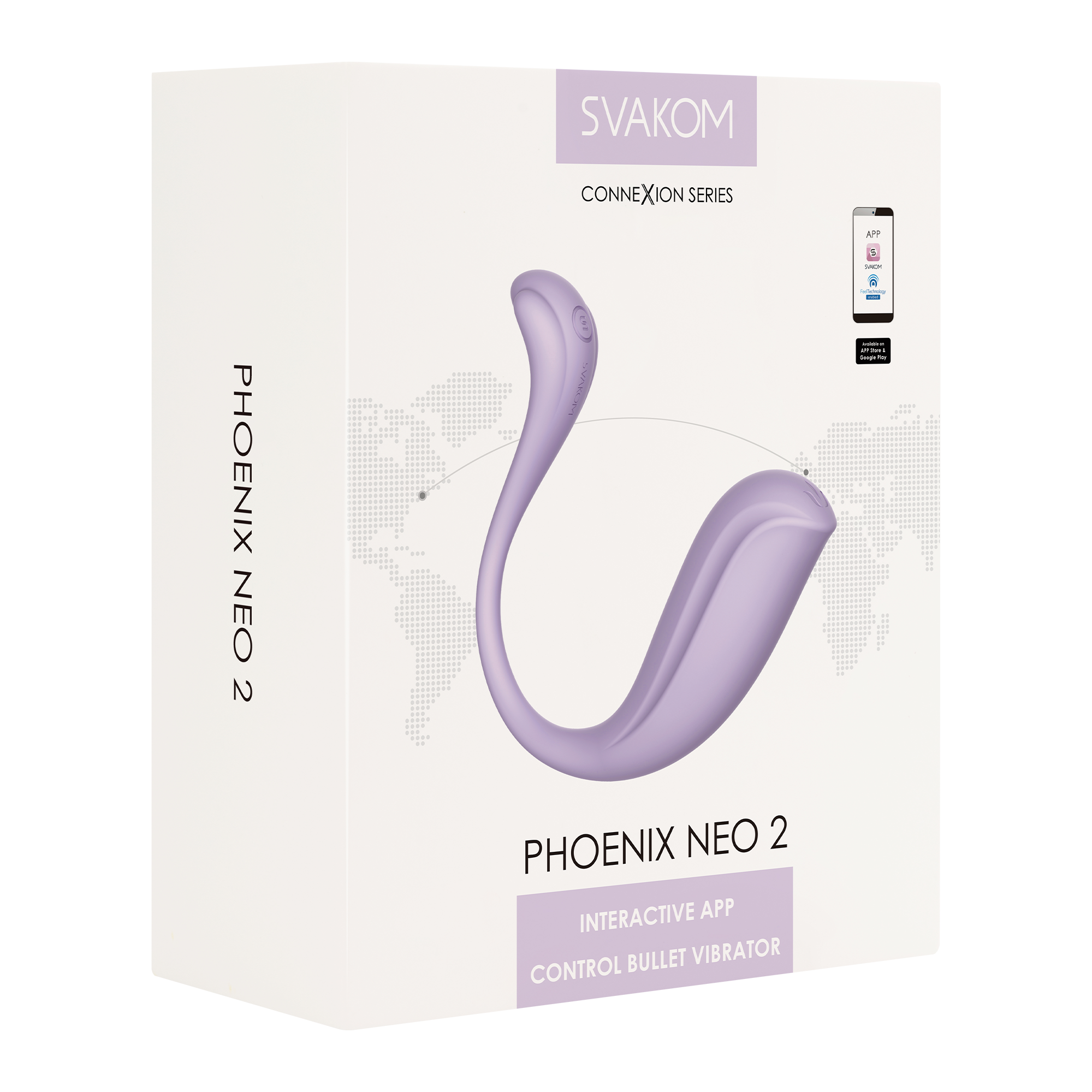 2: SVAKOM - Phoenix Neo 2 - Interaktiver Bullet-Vibrator mit App-Steuerung - Lila