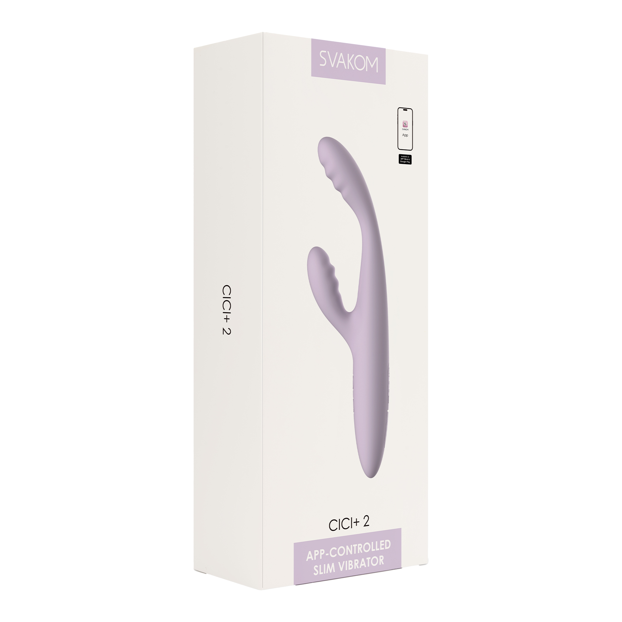 SVAKOM - Cici 2+ - Schlanker G-Punkt Rabbit-Vibrator (mit App-Steuerung) - Lila