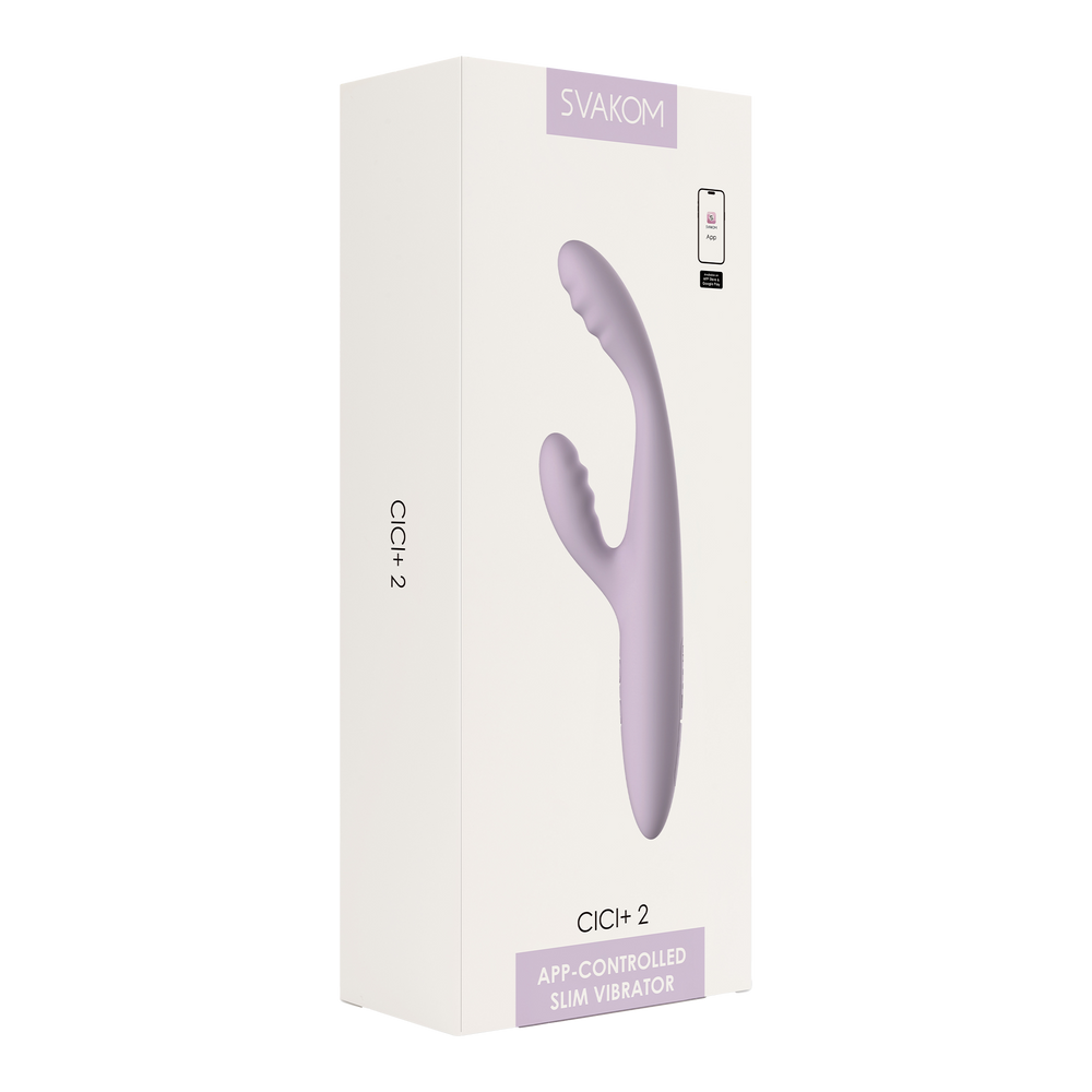 SVAKOM - Cici 2+ - Schlanker G-Punkt Rabbit-Vibrator (mit App-Steuerung) - Lila