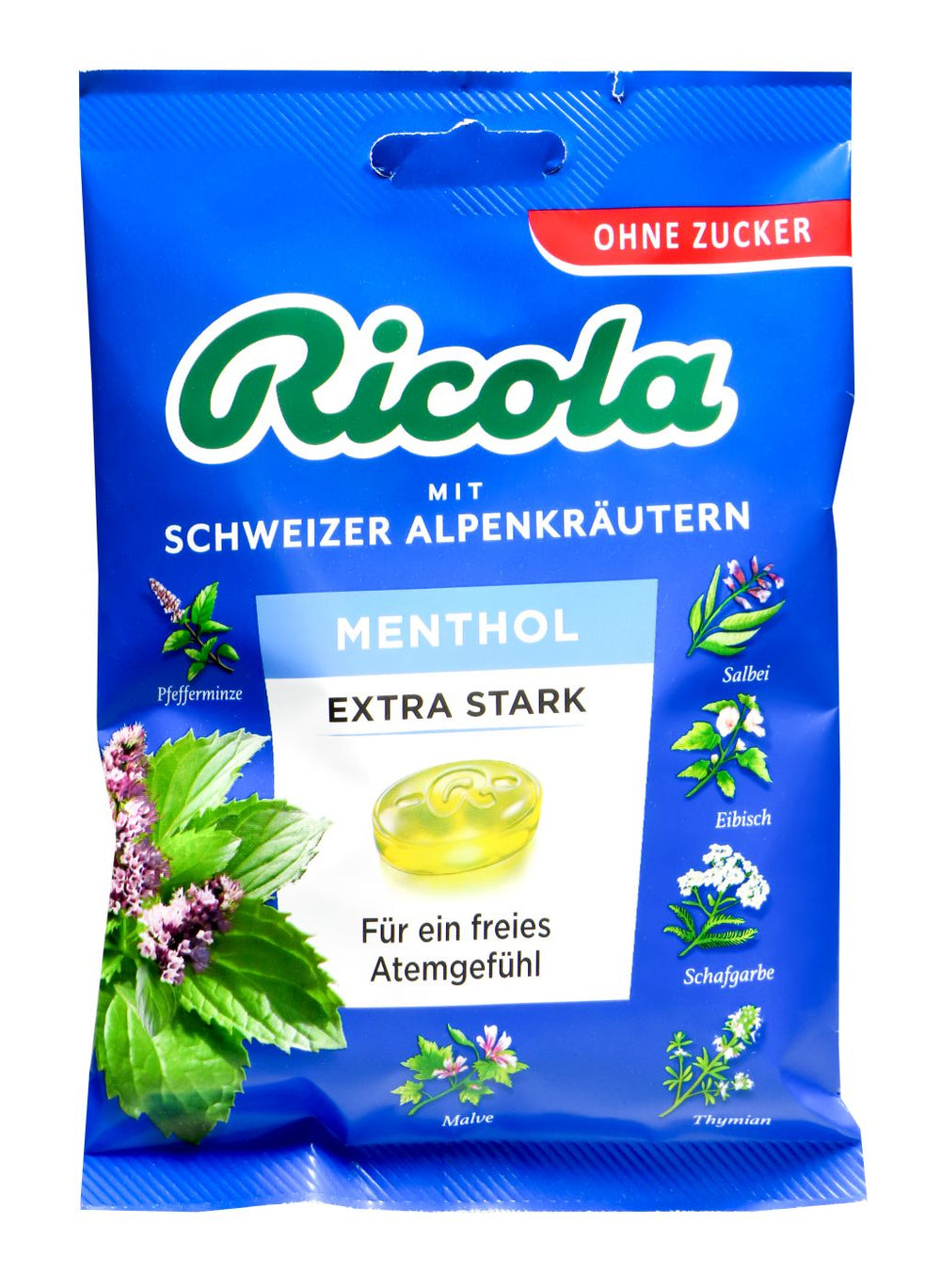 Ricola Menthol Extra Stark ZF, 75 g