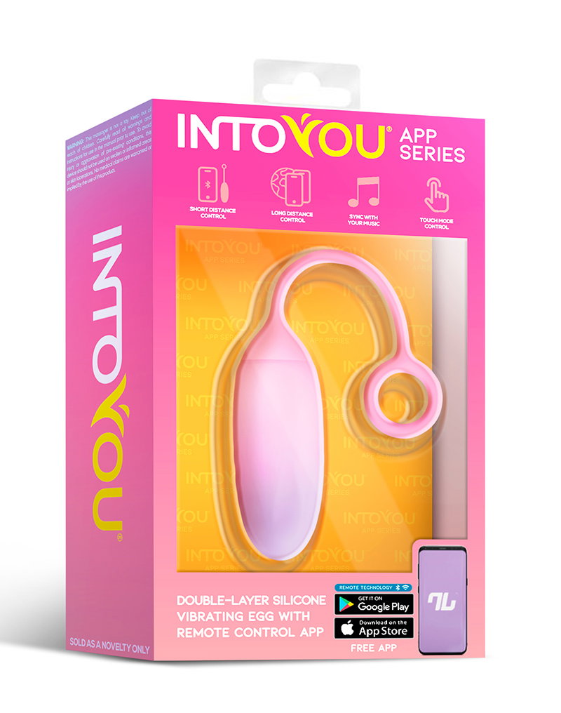 12: IY - Vibrierendes Ei mit App. -  Rosa/Blau