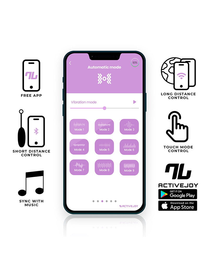 IY - Vibrierendes Ei mit App. - Blau/Violett
