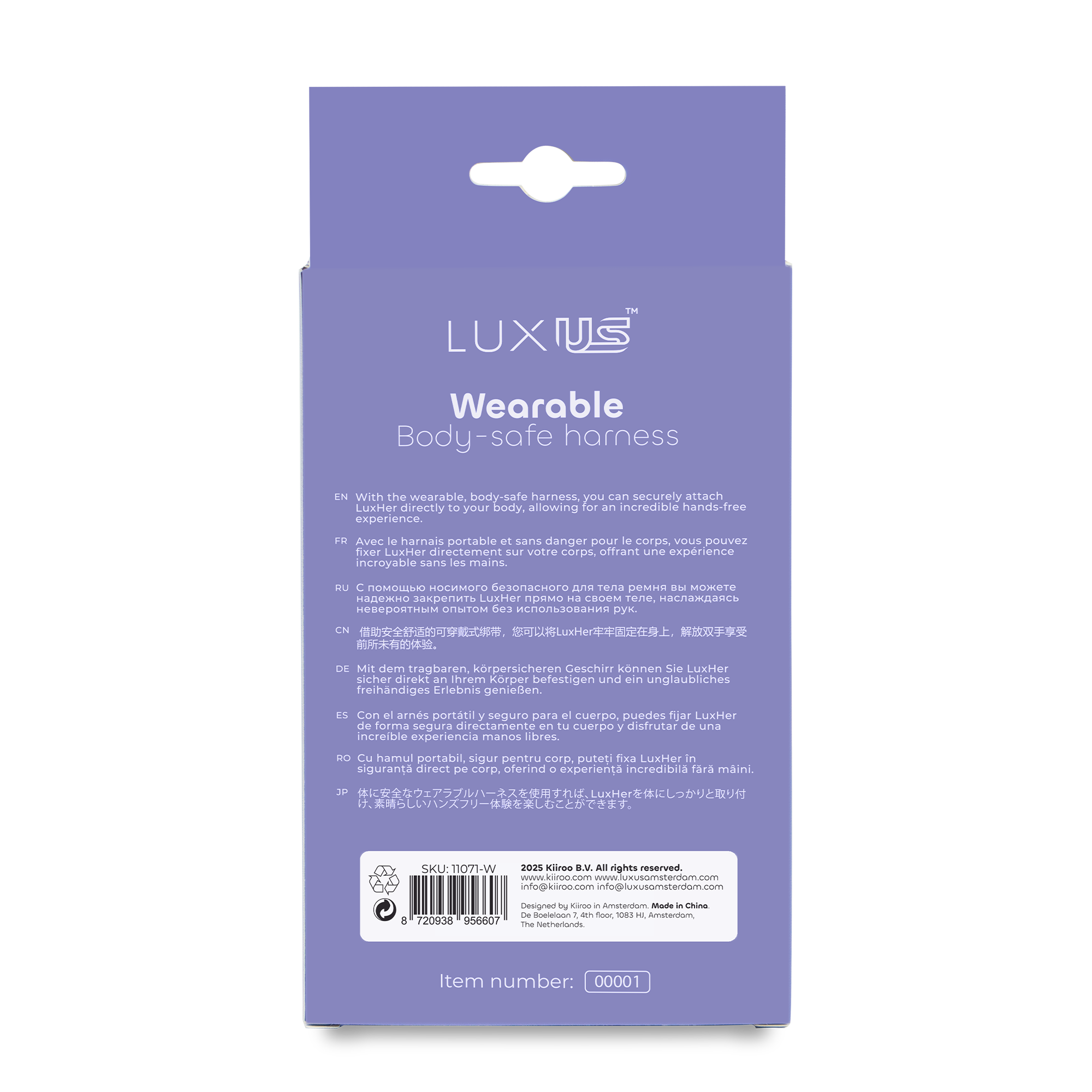 LUXUS – Luxus Tragbares Harness – Transparent/Pink