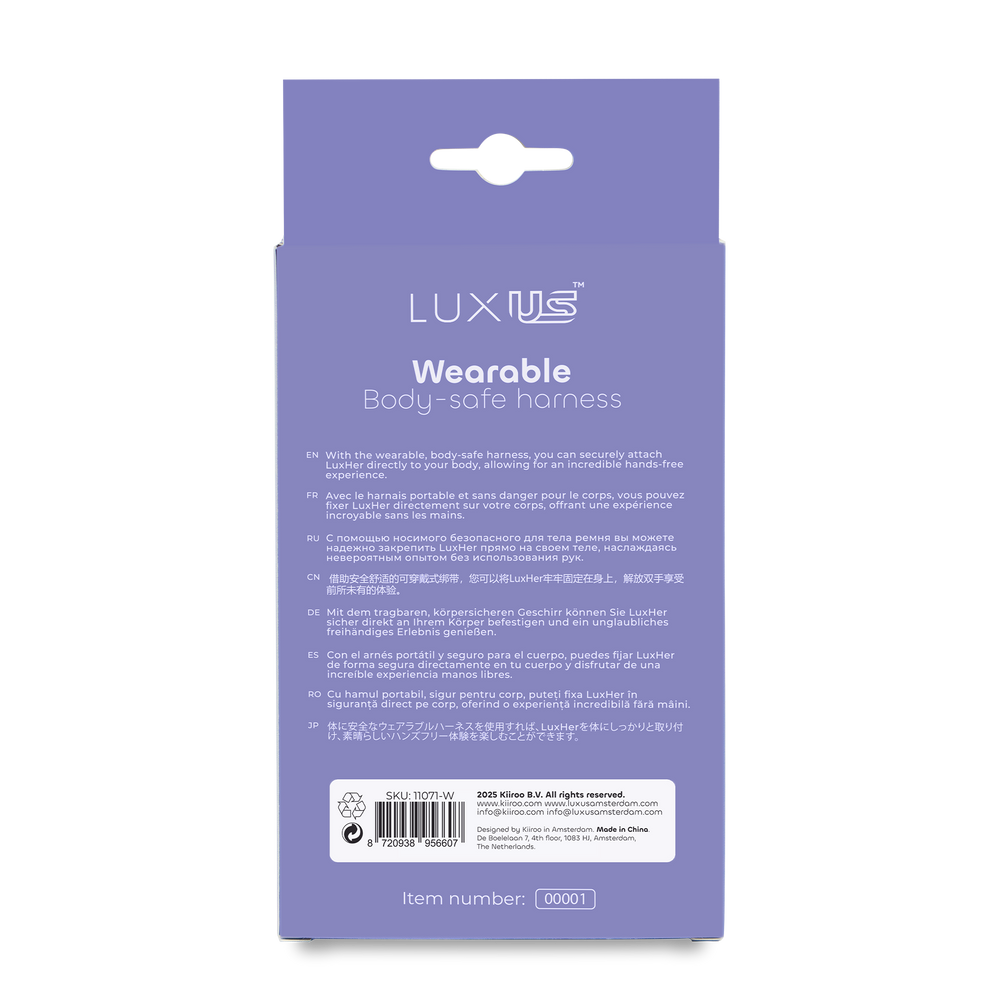 LUXUS – Luxus Tragbares Harness – Transparent/Pink
