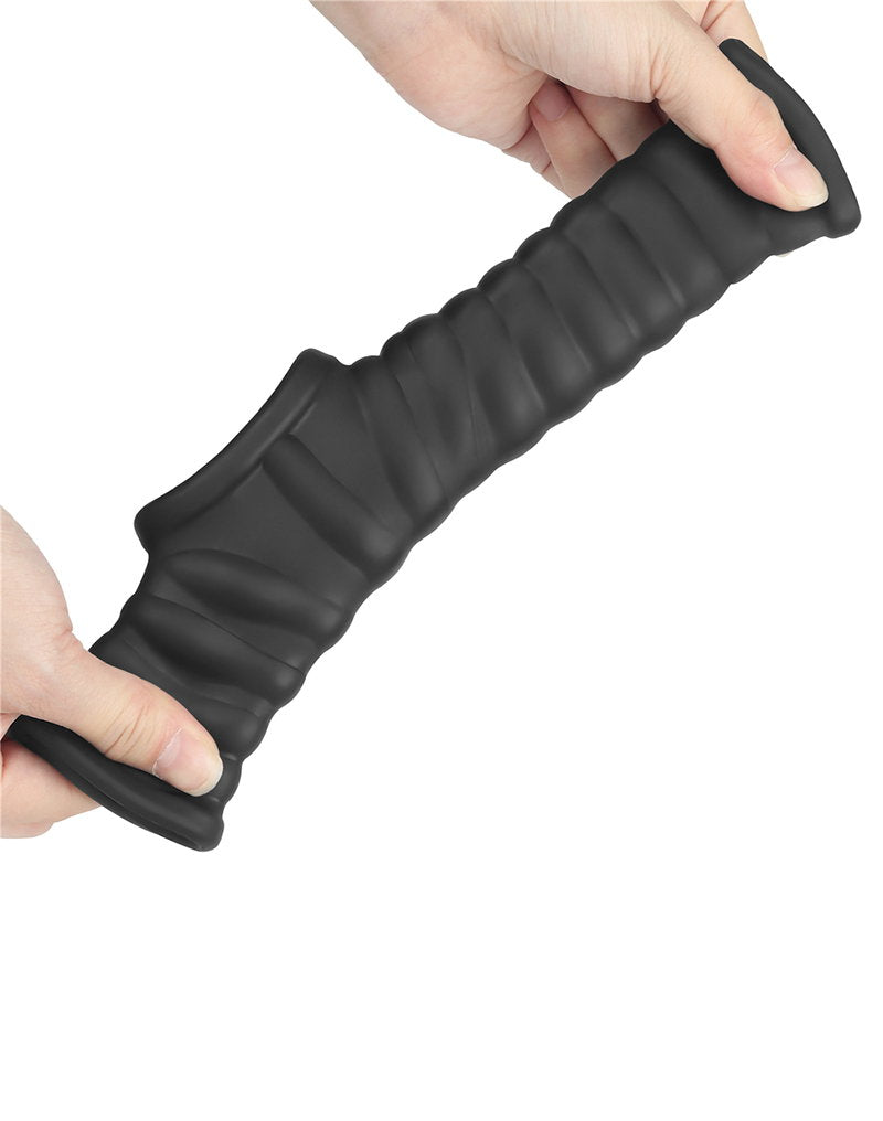 LoveToy - Wave Knights Ring - Vibrierende Penis- und Hodensackmanschette (Ø 2,8 cm) - Schwarz