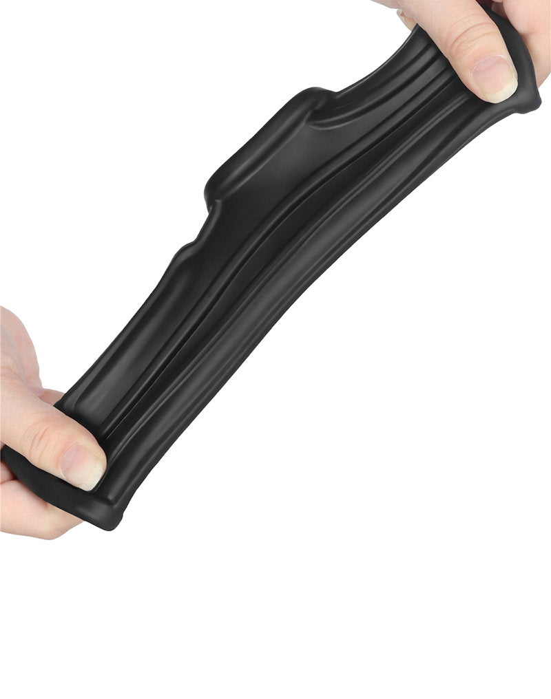 LoveToy - Ridge Knights Ring - Vibrierende Penis- und Hodensackmanschette (Ø 2,8 cm) - Schwarz