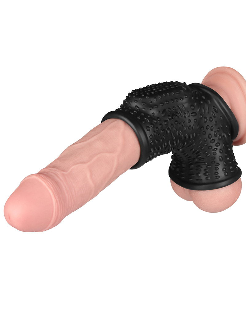 LoveToy - Drip Knights Ring - Vibrierende Penis- und Hodensackmanschette (Ø 2,8 cm) - Schwarz