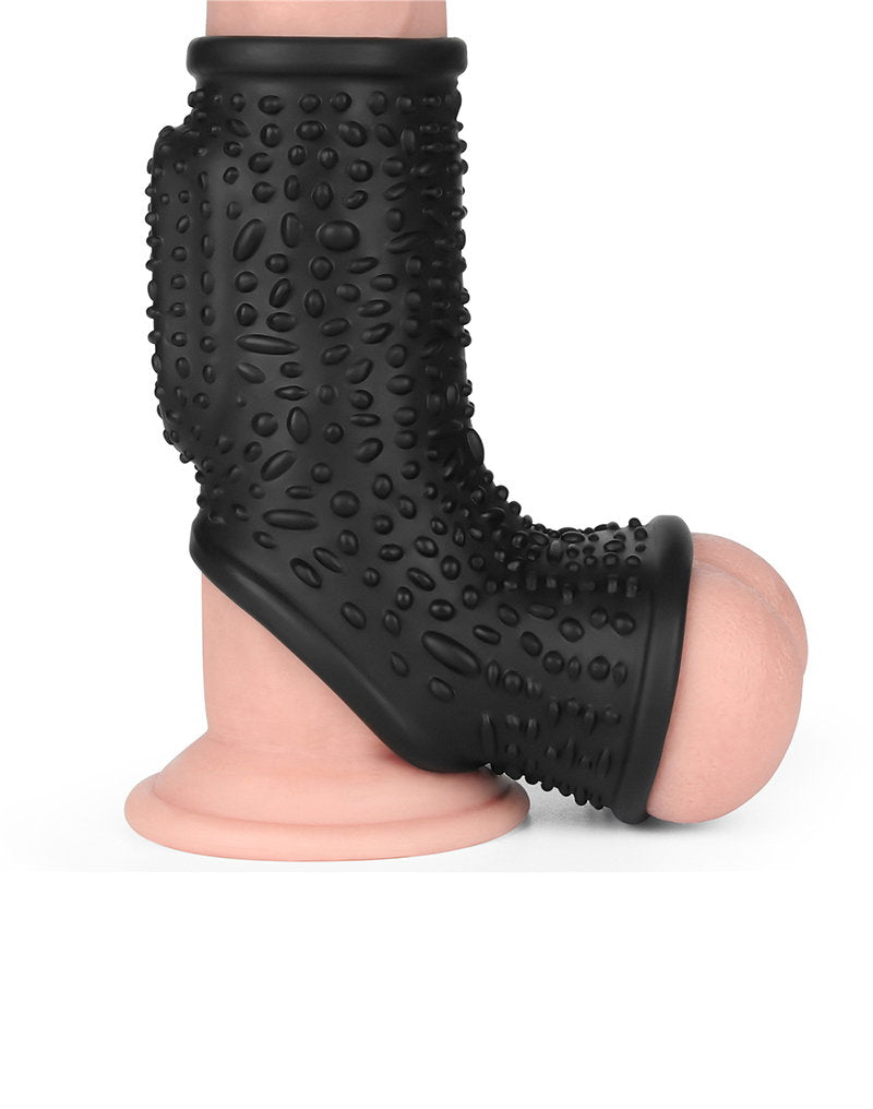 LoveToy - Drip Knights Ring - Vibrierende Penis- und Hodensackmanschette (Ø 2,8 cm) - Schwarz