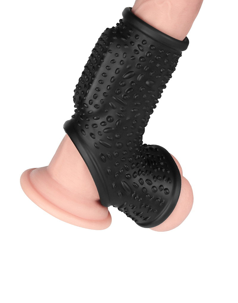 LoveToy - Drip Knights Ring - Vibrierende Penis- und Hodensackmanschette (Ø 2,8 cm) - Schwarz