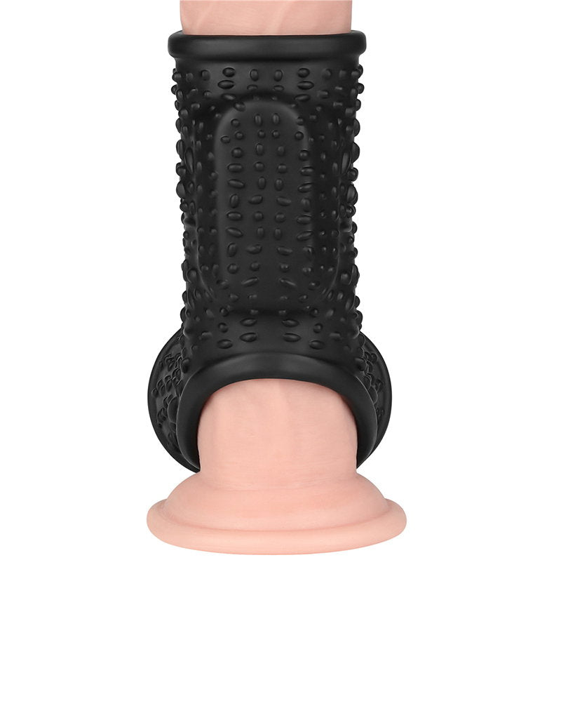 LoveToy - Drip Knights Ring - Vibrierende Penis- und Hodensackmanschette (Ø 2,8 cm) - Schwarz