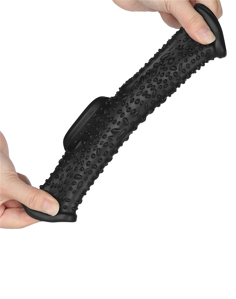 LoveToy - Drip Knights Ring - Vibrierende Penis- und Hodensackmanschette (Ø 2,8 cm) - Schwarz