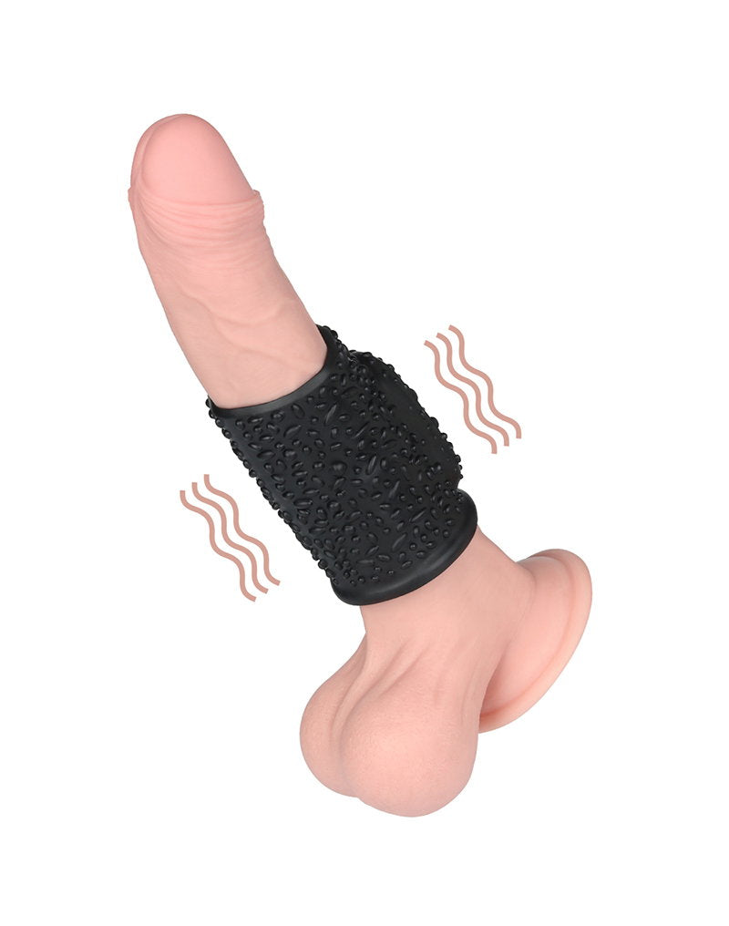 LoveToy - Drip Knights Ring - Vibrierende Penishülse (Ø 3,7 cm) - Schwarz