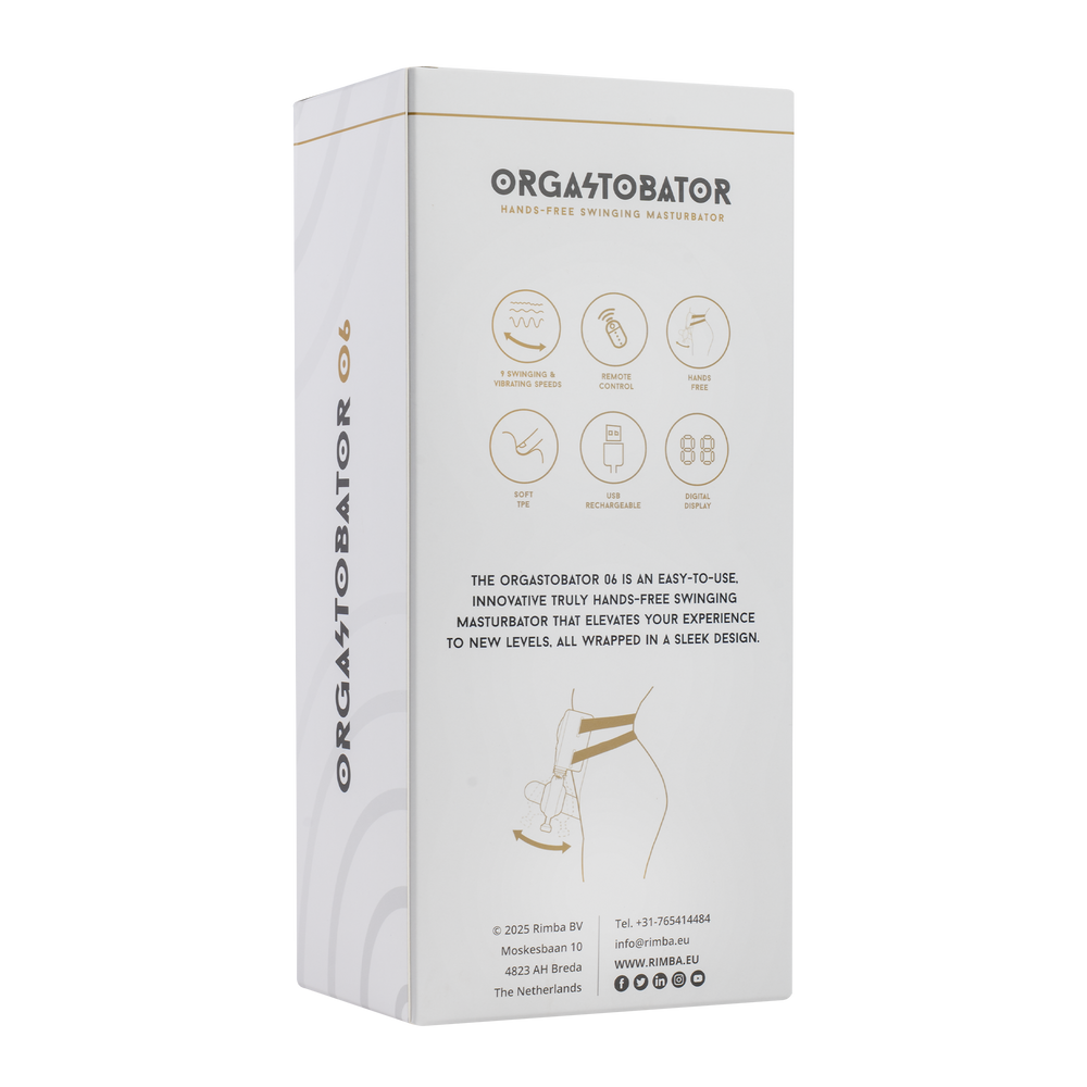 Rimba Toys – Orgastobator 06 – Masturbator für Männer mit Schwingfunktion – Schwarz