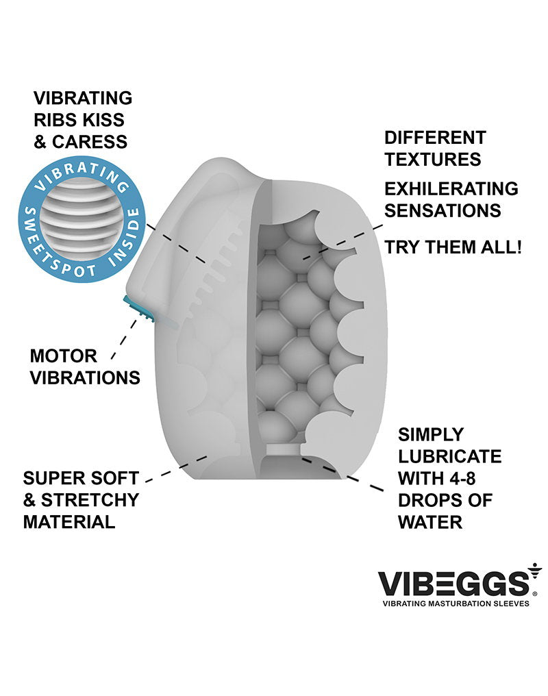 7: VIBEGGS - Blow Misty - Vibrierende Masturbationshülle - Weiß