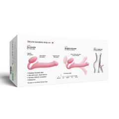 4: Strap-On-Me - Semi-Realistischer biegsamer Strap-On Dildo Größe M - Pink