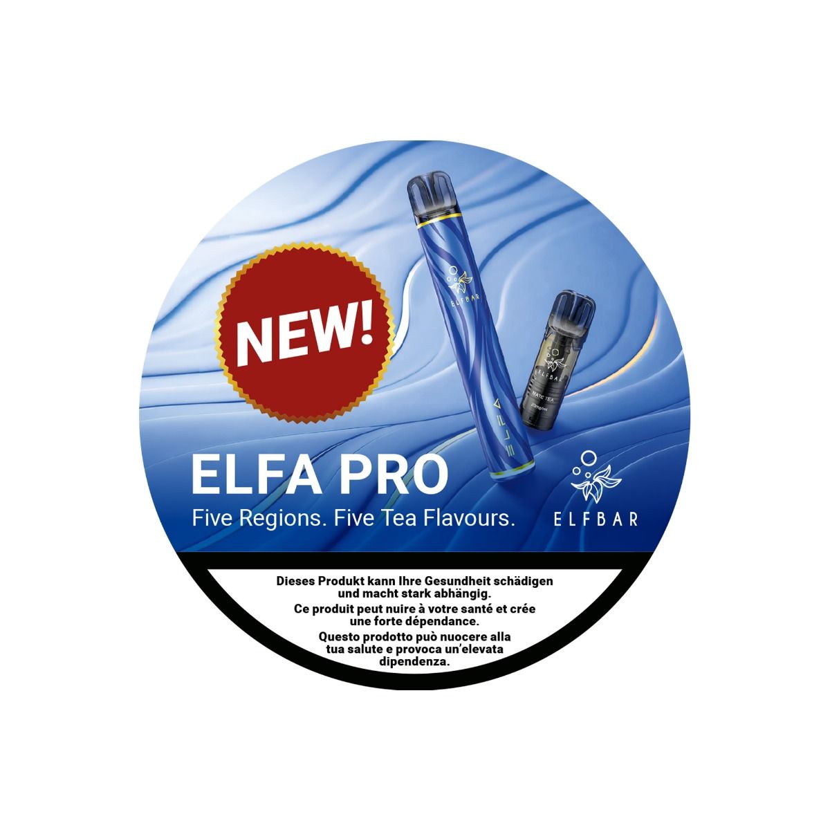 ELFBAR ELFA Pro Tea Collection, Gestell-Wobbler
