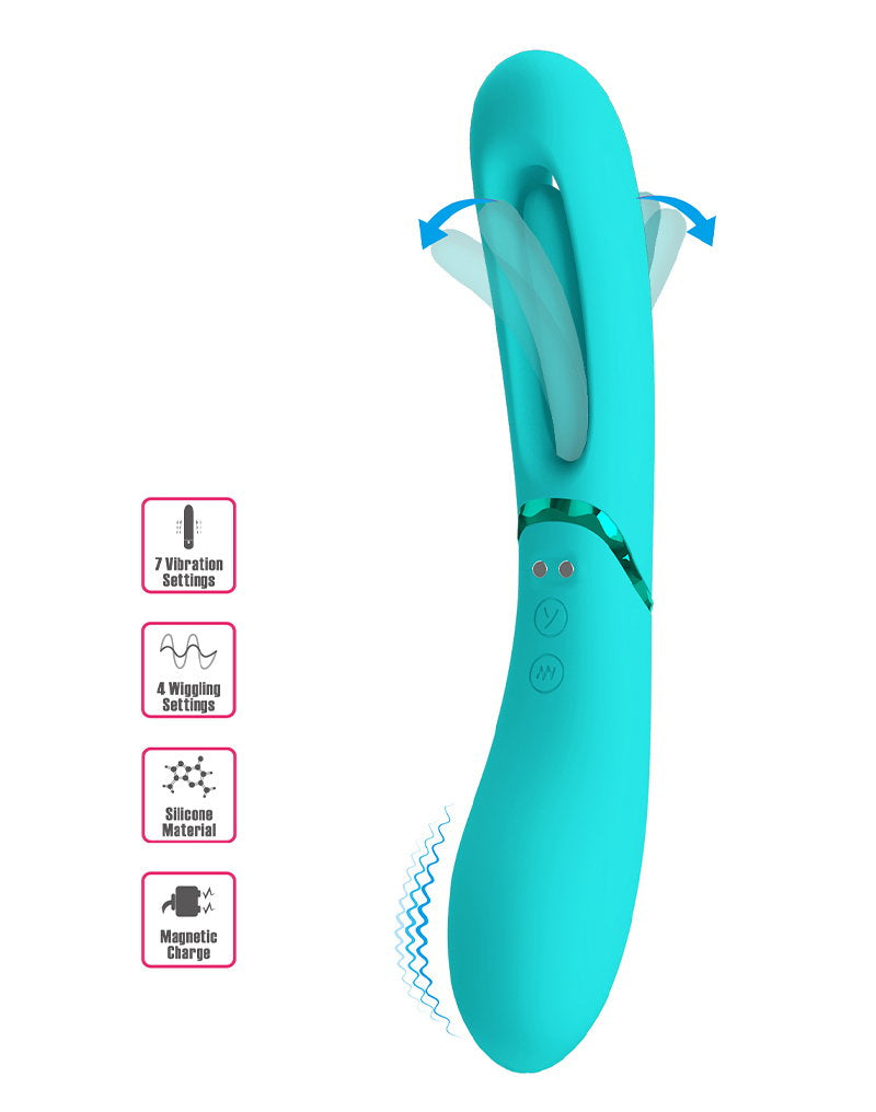 Pretty Love - Lamar - Rabbit-Vibrator mit digitaler LED-Anzeige - Lila