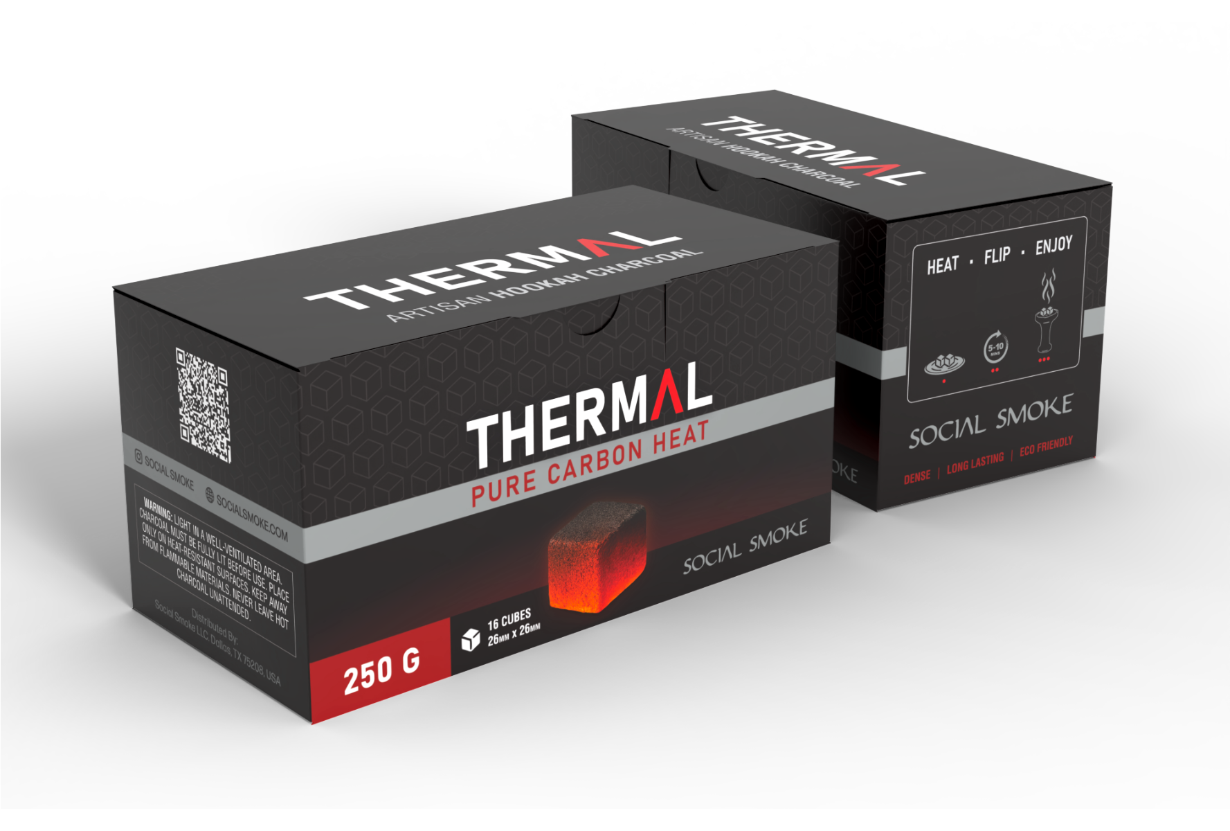 Social Smoke Thermal  Naturkohle 26mm - 250g Kohle