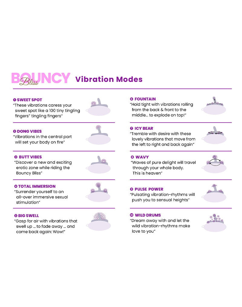Bouncy Bliss - Flow - Aufsitzvibrator - Lila