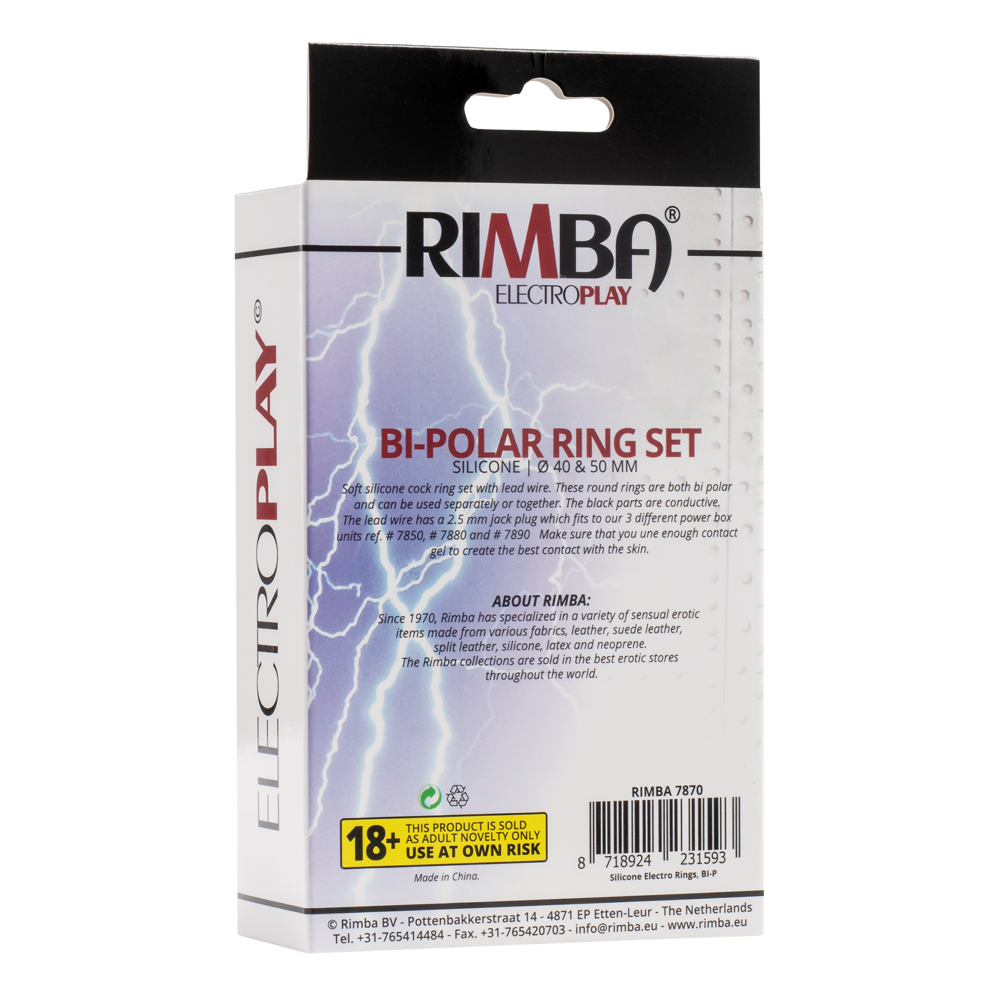 Rimba Elektro Sex Silikon Cockringen, bi polair, rund