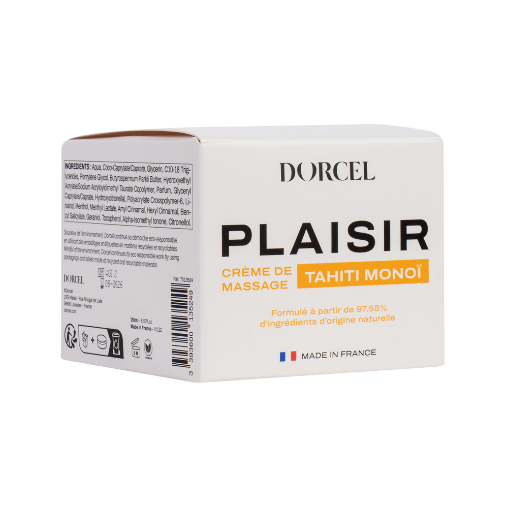 Dorcel - Plaisir - Tahiti Monoï - Massagecreme - 150 ml