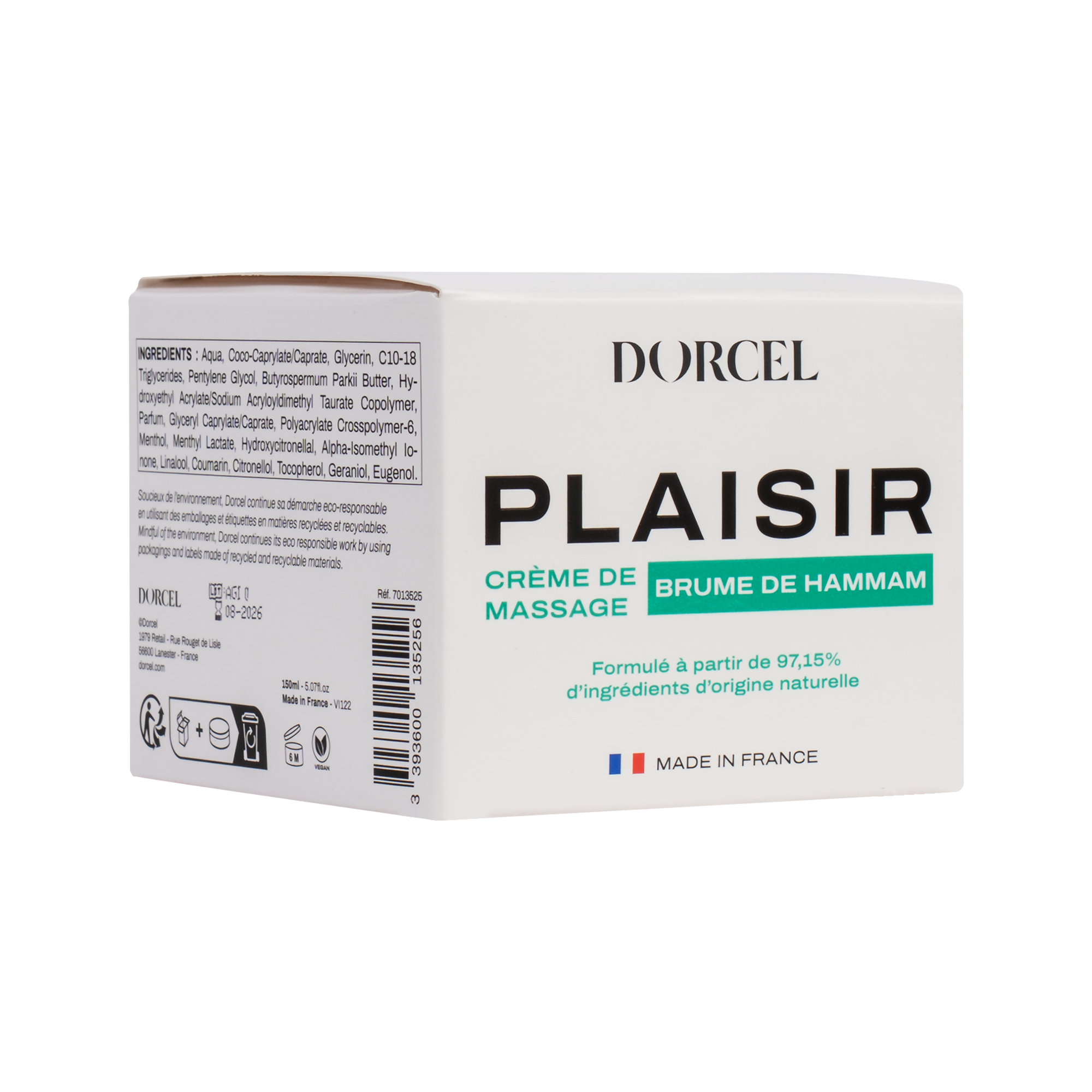 Dorcel - Plaisir - Brume De Hammam - Massagecreme - 150 ml