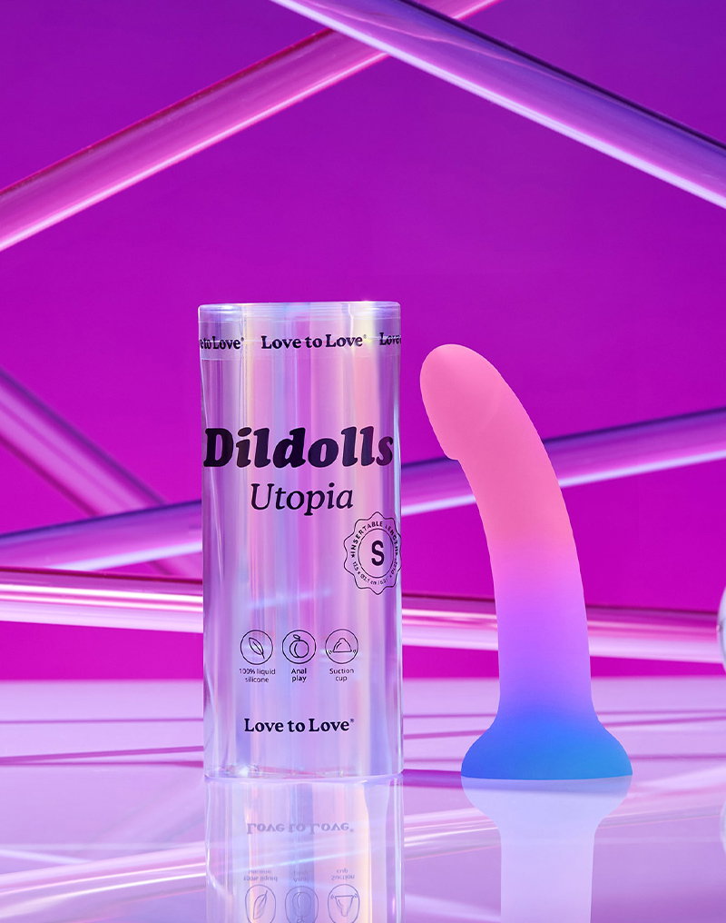 Love to Love – Utopia – Dildolls – Größe S – Rosa/Violett/Blau