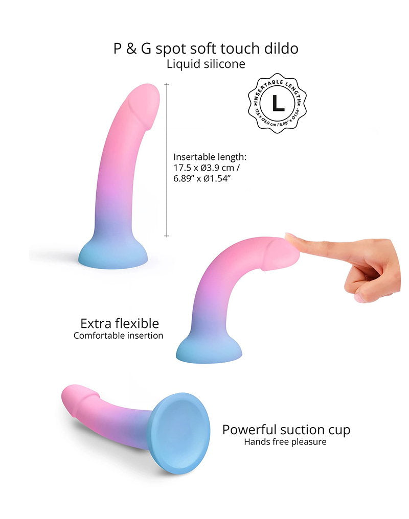6: Love to Love – Utopia – Dildolls – Größe L – Rosa/Violett/Blau