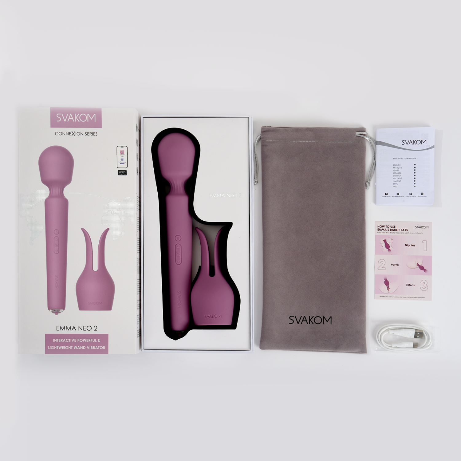 9: SVAKOM - Emma Neo 2 - Interaktiver & kraftvoller Stabvibrator - Pink