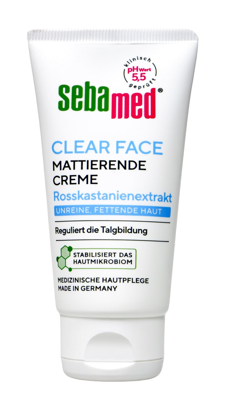 Sebamed Clear Face Mattierende Creme Unreine + Fettende Haut, 50 ml