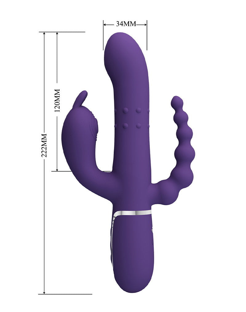 9: Pretty Love - Cammy - Dreifach-Vibrator -Dunkelviolett